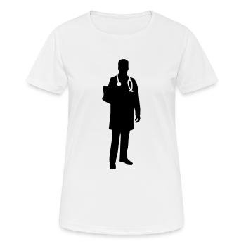 Arzt - Frauen T-Shirt atmungsaktiv - Weiß - Vorne - AI Model Female 172 dark (172cm)