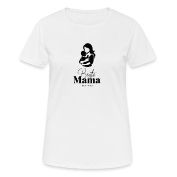 Beste Mama der Welt - Frauen T-Shirt atmungsaktiv - Weiß - Vorne - AI Model Female 172 dark (172cm)