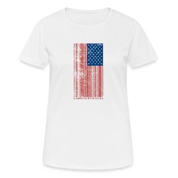Amerika zu verkaufen - Frauen T-Shirt atmungsaktiv - Weiß - Vorne - AI Model Female 172 dark (172cm)