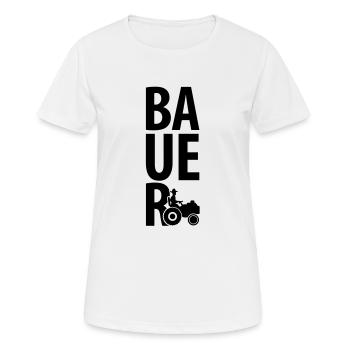 bauer_design_c1 - Women's Breathable T-Shirt - white - Front - AI Model Female 172 dark (172cm)