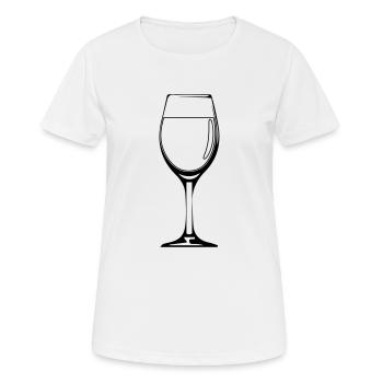 wein weinglas - Frauen T-Shirt atmungsaktiv - Weiß - Vorne - AI Model Female 172 dark (172cm)