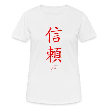 Japonais - T-shirt respirant Femme - blanc - Devant - AI Model Female 172 dark (172cm)