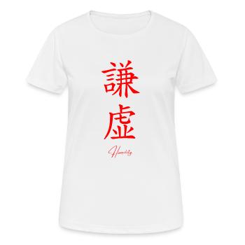 Japonais - T-shirt respirant Femme - blanc - Devant - AI Model Female 172 dark (172cm)