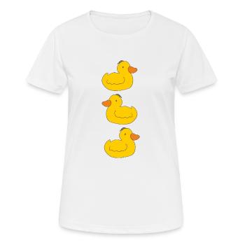 Trois canetons - T-shirt respirant Femme - blanc - Devant - AI Model Female 172 dark (172cm)