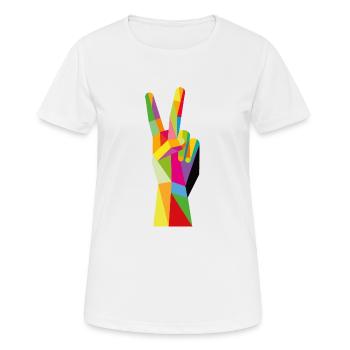 victoire - T-shirt respirant Femme - blanc - Devant - AI Model Female 172 dark (172cm)