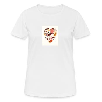 i love you - T-shirt respirant Femme - blanc - Devant - AI Model Female 172 dark (172cm)