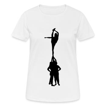 Pom-pom girls - T-shirt respirant Femme - blanc - Devant - AI Model Female 172 dark (172cm)