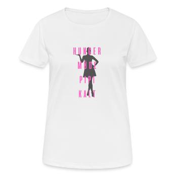 Hunger Müde Piipi Kalt - Frauen T-Shirt atmungsaktiv - Weiß - Vorne - AI Model Female 172 dark (172cm)