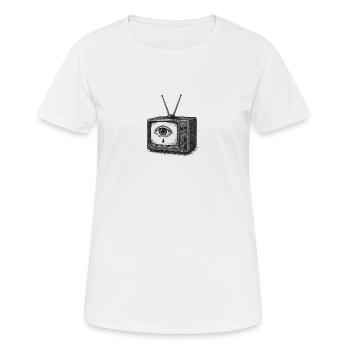 La larme cathodique - T-shirt respirant Femme - blanc - Devant - AI Model Female 172 dark (172cm)