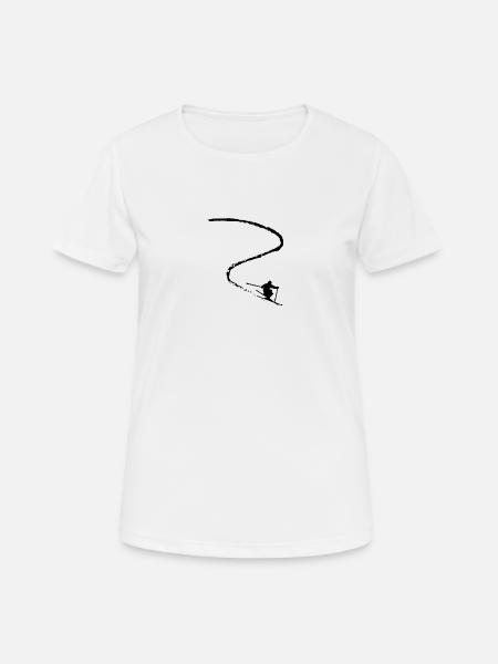 Skiing skiing ski motif for skiers - Women's Breathable T-Shirt - white