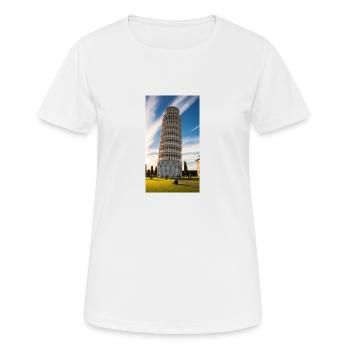 La tour penchée de Pise - T-shirt respirant Femme - blanc - Devant - AI Model Female 172 dark (172cm)