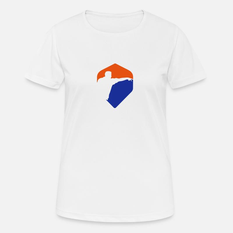 Darts logo US-style flight, darts player, darts throw - Women's Breathable T-Shirt - white