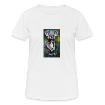 Koala Art Comic Kunst Wildlife - Frauen T-Shirt atmungsaktiv - Weiß - Vorne - AI Model Female 172 dark (172cm)