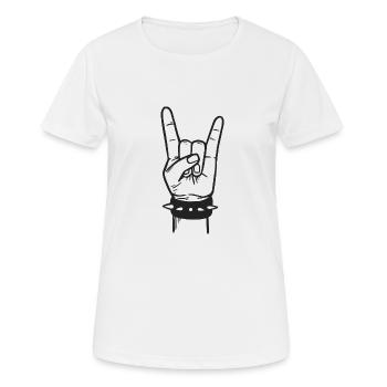 Metal-Musik Metal-Musik - Frauen T-Shirt atmungsaktiv - Weiß - Vorne - AI Model Female 172 dark (172cm)