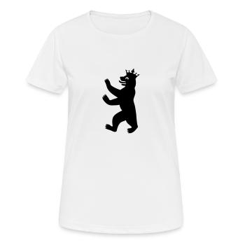Berliner Bär mit Krone - T-shirt respirant Femme - blanc - Devant - AI Model Female 172 dark (172cm)