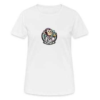 Dans le laboratoire - T-shirt respirant Femme - blanc - Devant - AI Model Female 172 dark (172cm)