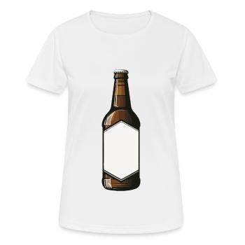 Beer Bottle Beer Drinking Symbol - Women's Breathable T-Shirt - white - Front - AI Model Female 172 dark (172cm)