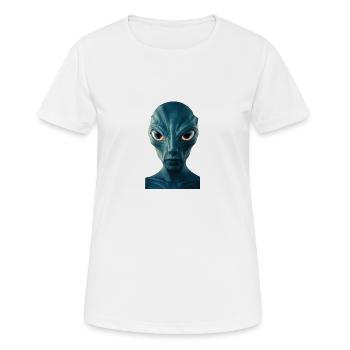 E.T. - Frauen T-Shirt atmungsaktiv - Weiß - Vorne - AI Model Female 172 dark (172cm)