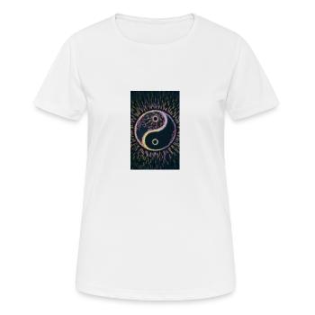 Yin et yang - T-shirt respirant Femme - blanc - Devant - AI Model Female 172 dark (172cm)