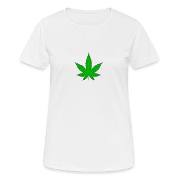 Marijuana leaf - Women's Breathable T-Shirt - white - Front - AI Model Female 172 dark (172cm)