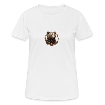 The Bronze Bear - Frauen T-Shirt atmungsaktiv - Weiß - Vorne - AI Model Female 172 dark (172cm)