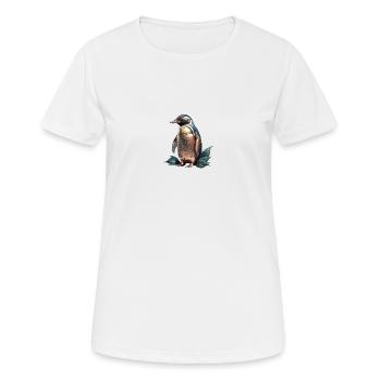The Bronze Penguin - Women's Breathable T-Shirt - white - Front - AI Model Female 172 dark (172cm)