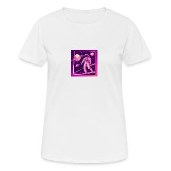 Dancing in Space - Frauen T-Shirt atmungsaktiv - Weiß - Vorne - AI Model Female 172 dark (172cm)
