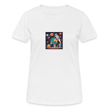 Wir sind die Erde - Frauen T-Shirt atmungsaktiv - Weiß - Vorne - AI Model Female 172 dark (172cm)