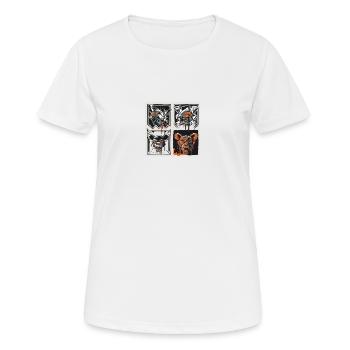 urban street 4 - Frauen T-Shirt atmungsaktiv - Weiß - Vorne - AI Model Female 172 dark (172cm)