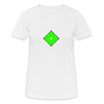 Grüner quadrat - Frauen T-Shirt atmungsaktiv - Weiß - Vorne - AI Model Female 172 dark (172cm)