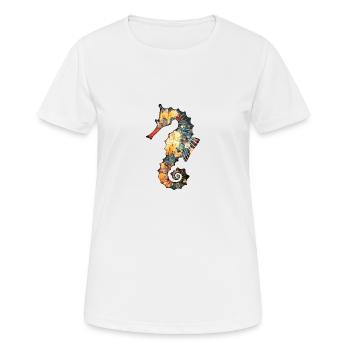 Sea horse - Women's Breathable T-Shirt - white - Front - AI Model Female 172 dark (172cm)
