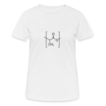 Molécule d'acide polylactique (PLA). - T-shirt respirant Femme - blanc - Devant - AI Model Female 172 dark (172cm)
