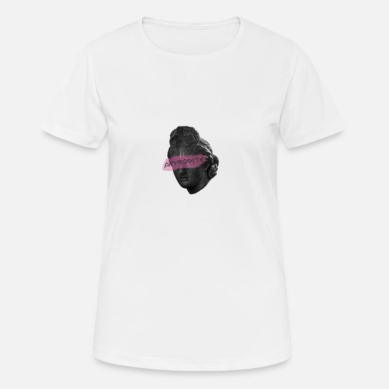 Aphrodite + font black - Women's Breathable T-Shirt - white