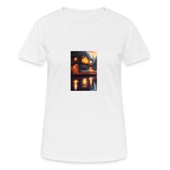 Mystisches Dorf - Frauen T-Shirt atmungsaktiv - Weiß - Vorne - AI Model Female 172 dark (172cm)