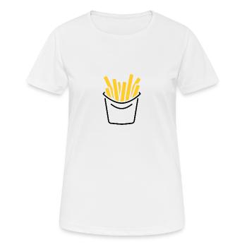 french fries - Women's Breathable T-Shirt - white - Front - AI Model Female 172 dark (172cm)
