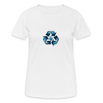Recyclage de l’eau - T-shirt respirant Femme - blanc - Devant - AI Model Female 172 dark (172cm)