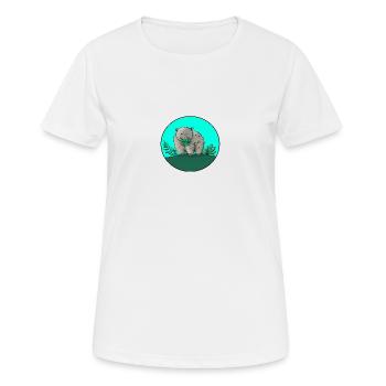 wombat - Frauen T-Shirt atmungsaktiv - Weiß - Vorne - AI Model Female 172 dark (172cm)
