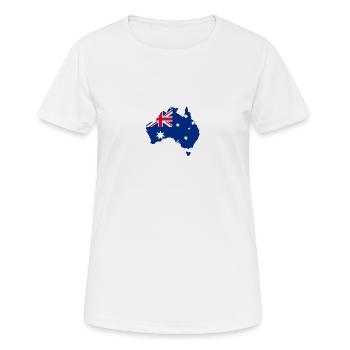 Australien - Frauen T-Shirt atmungsaktiv - Weiß - Vorne - AI Model Female 172 dark (172cm)