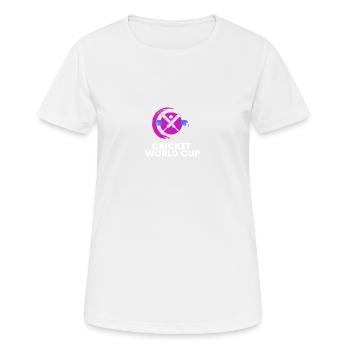Coupe du monde de cricket : le champ de bataille des champions - T-shirt respirant Femme - blanc - Devant - AI Model Female 172 dark (172cm)