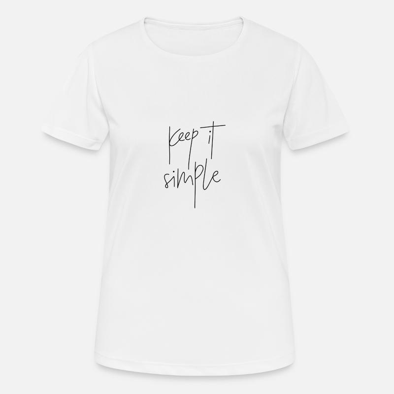 keep it simple - Frauen T-Shirt atmungsaktiv - Weiß