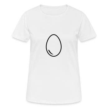 EI - Frauen T-Shirt atmungsaktiv - Weiß - Vorne - AI Model Female 172 dark (172cm)