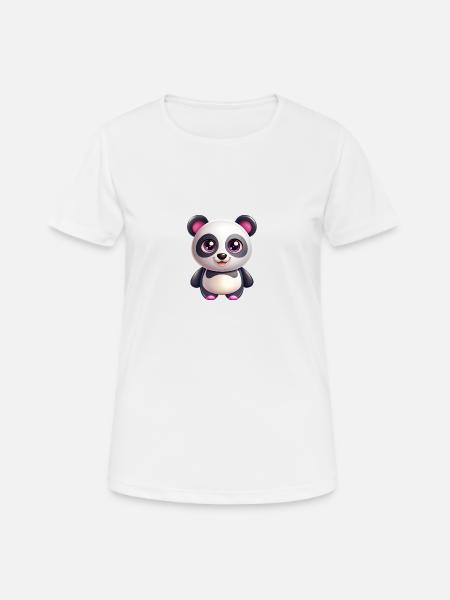 Kawaii Panda - Women's Breathable T-Shirt - white