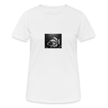 Schwarzer Fisch - Frauen T-Shirt atmungsaktiv - Weiß - Vorne - AI Model Female 172 dark (172cm)