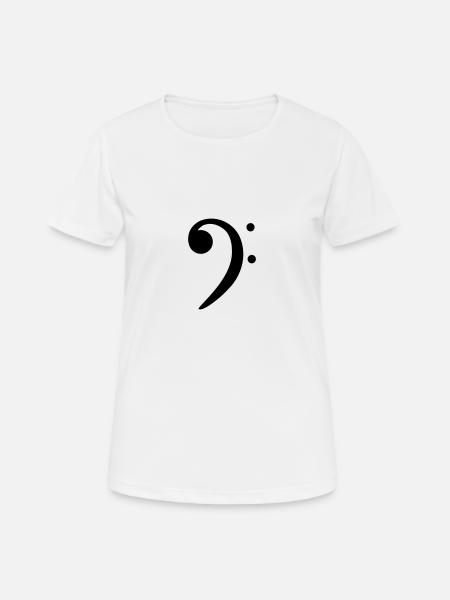 bass clef - Women's Breathable T-Shirt - white