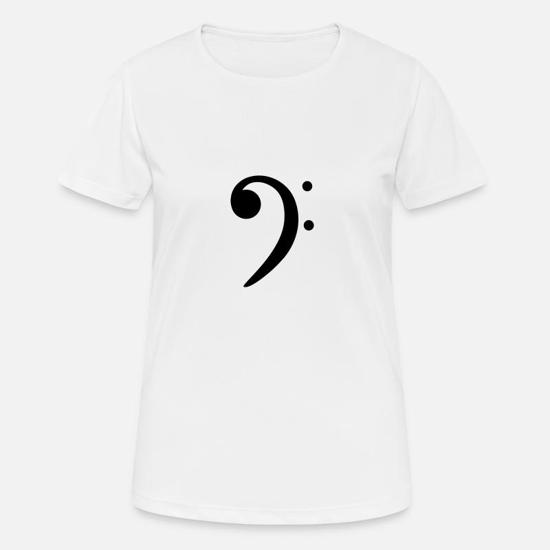 bass clef - Women's Breathable T-Shirt - white