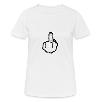 Finger, Fuck you (cheap!) - T-shirt respirant Femme - blanc - Devant - AI Model Female 172 dark (172cm)