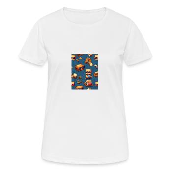Pixelart, Toasbrot - Frauen T-Shirt atmungsaktiv - Weiß - Vorne - AI Model Female 172 dark (172cm)