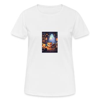 Pixelart Fuchs - Frauen T-Shirt atmungsaktiv - Weiß - Vorne - AI Model Female 172 dark (172cm)