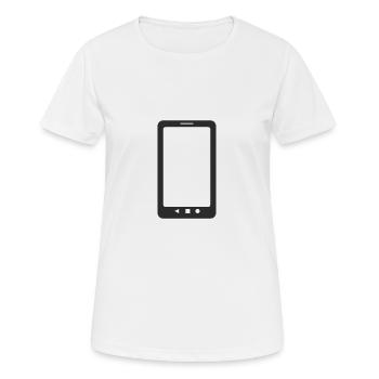 Handy! Geschenkidee Geschenk - Frauen T-Shirt atmungsaktiv - Weiß - Vorne - AI Model Female 172 dark (172cm)