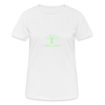 vegan - T-shirt respirant Femme - blanc - Devant - AI Model Female 172 dark (172cm)